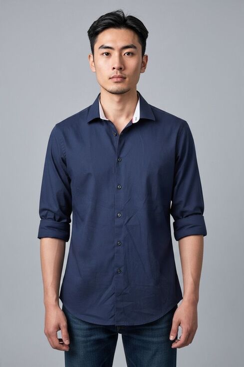Moods of Norway Other - Moods of Norway Navy Button Slim Down Sz XXS Shirt